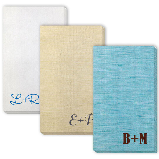 Large Initials Bamboo Luxe Guest Towels